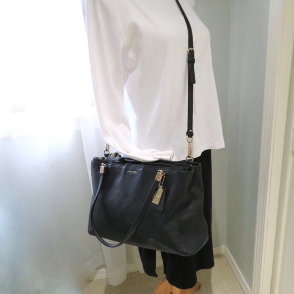 COACH Madison Christie Leather Satchel Bag - Picture 9 of 12